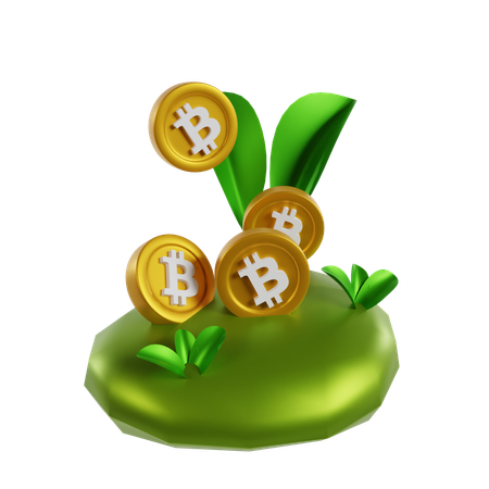 Planta de bitcoin  3D Icon