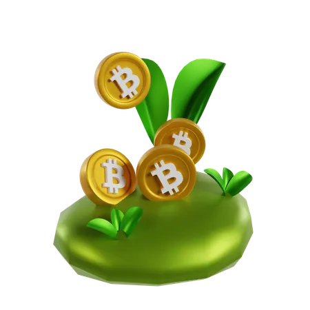 Planta de bitcoins  3D Icon