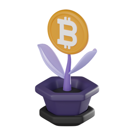 Planta de bitcoins  3D Icon