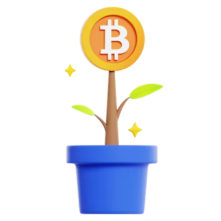 Planta de bitcoins  3D Icon