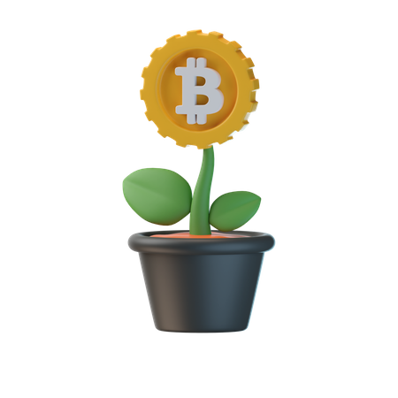 Planta de bitcoins  3D Icon