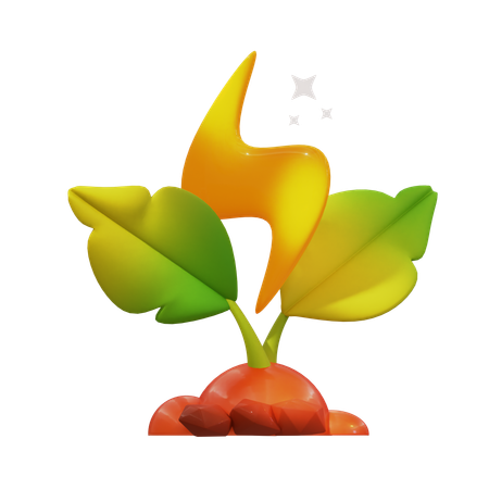 Planta com parafuso de energia  3D Icon