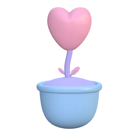 Planta de amor  3D Illustration