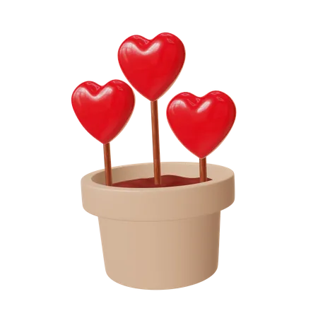 Planta de amor  3D Icon