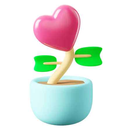 Planta de amor  3D Icon