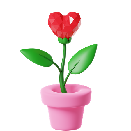 Planta de amor  3D Icon