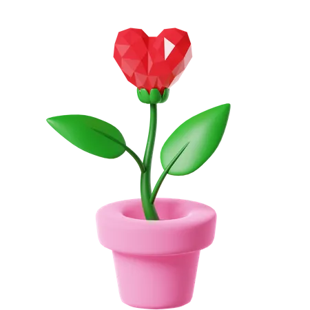 Planta de amor  3D Icon