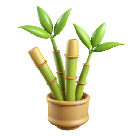 Planta de bambú  3D Icon