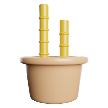 Planta de bambu  3D Icon
