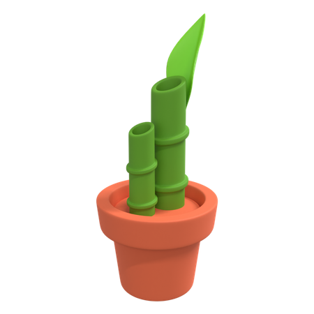 Planta de bambu  3D Illustration