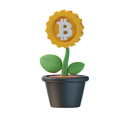 Planta de bitcoins  3D Icon