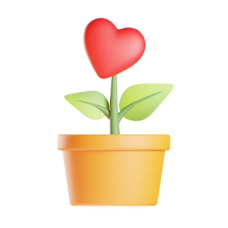 Planta del corazon  3D Icon
