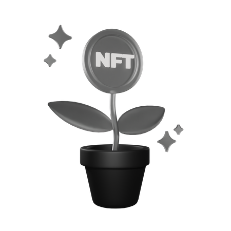 Planta de crescimento nft  3D Icon