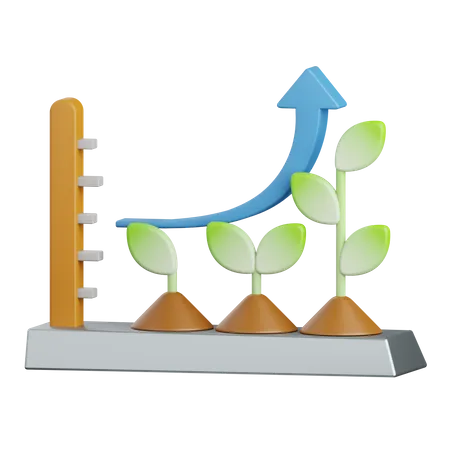 Crecer planta  3D Icon