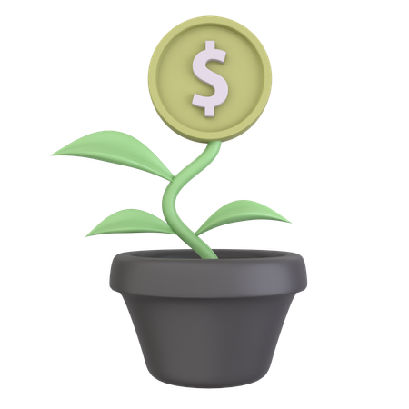 Planta de dinero  3D Icon