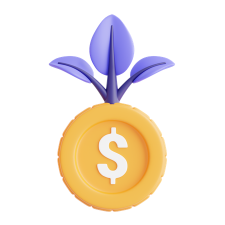 Planta de dinero  3D Icon