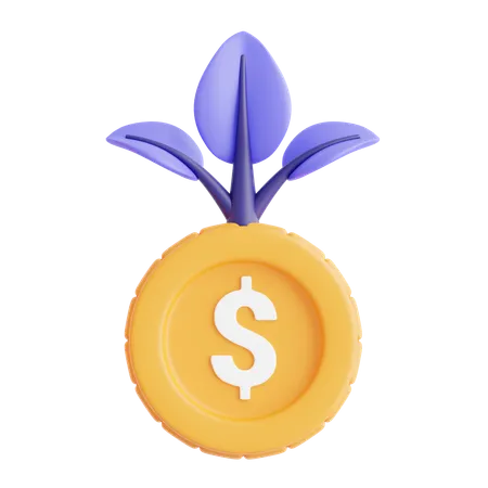 Planta de dinero  3D Icon