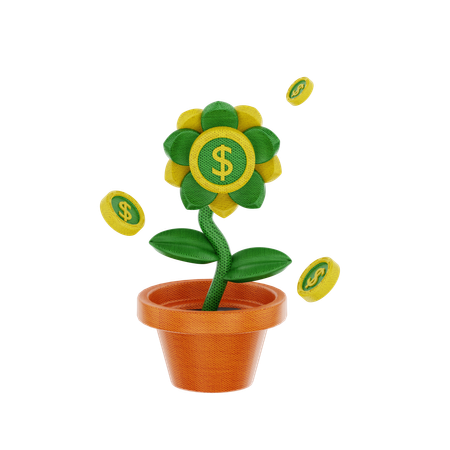 Planta de dinero  3D Icon