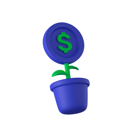 Planta de dinero  3D Icon