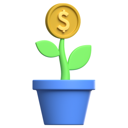 Planta de dinero  3D Icon