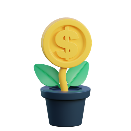 Planta de dinero  3D Icon