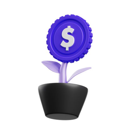 Planta de dinero  3D Icon