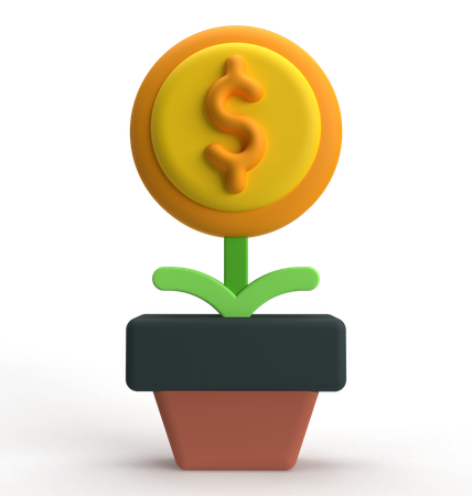 Planta de dinero  3D Icon