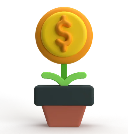 Planta de dinero  3D Icon