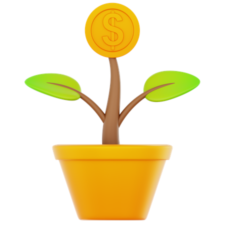 Planta de dinero  3D Icon