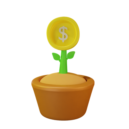 Planta de dinero  3D Icon