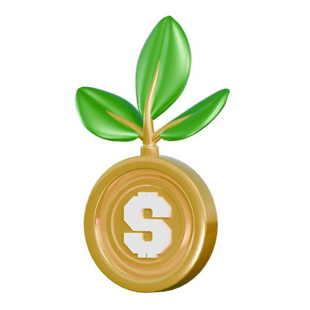 Planta de dinero  3D Icon