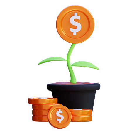 Planta de dinero  3D Icon