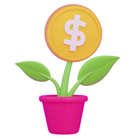 Planta de dinero  3D Icon