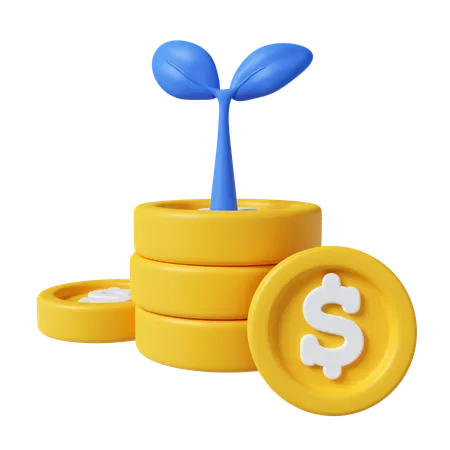 Planta de dinero  3D Icon