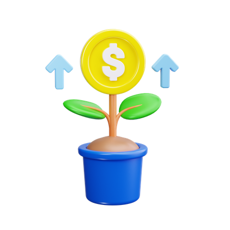 Planta de dinero  3D Icon