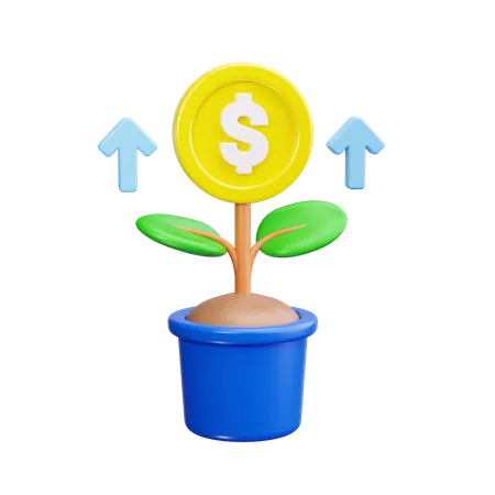 Planta de dinero  3D Icon