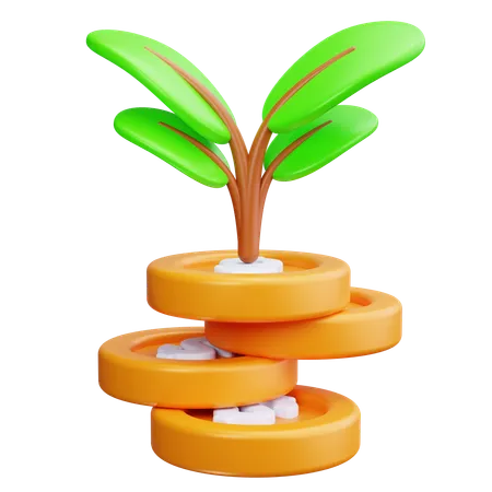 Planta de dinero  3D Icon