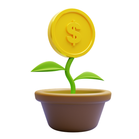 Planta de dinero  3D Icon