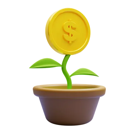 Planta de dinero  3D Icon