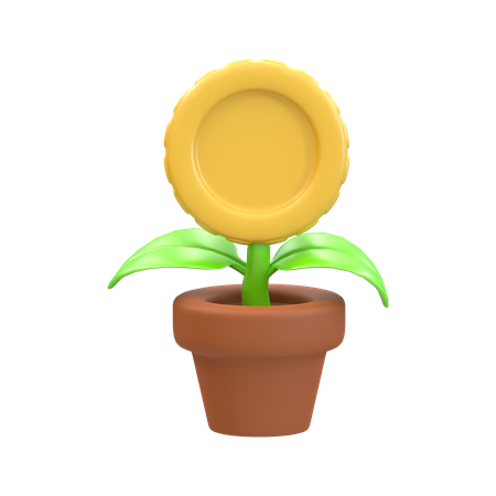 Planta de dinero  3D Illustration