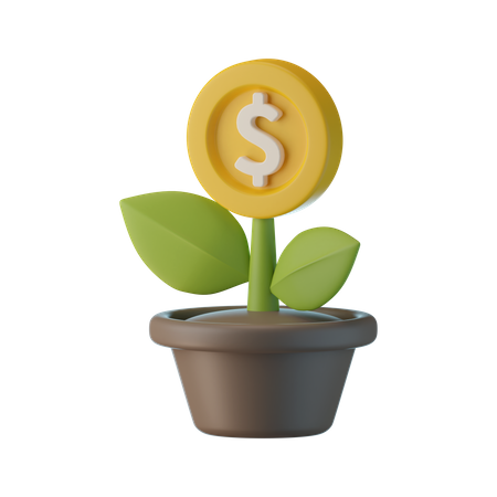 Planta de dinero  3D Icon