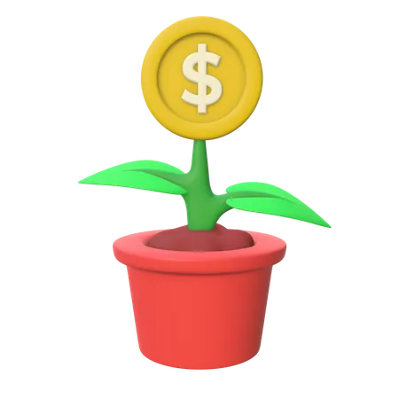 Planta de dinero  3D Icon