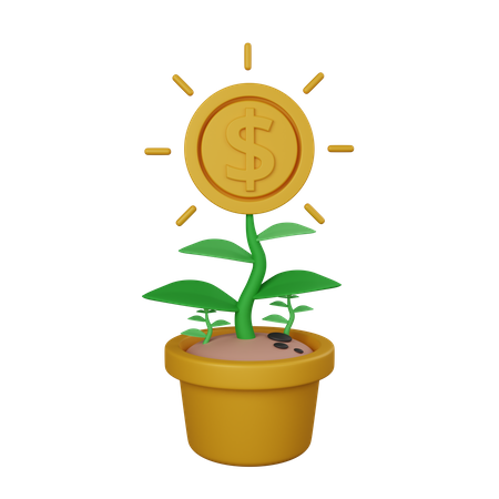 Planta de dinero  3D Icon