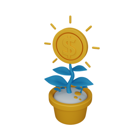 Planta de dinero  3D Icon