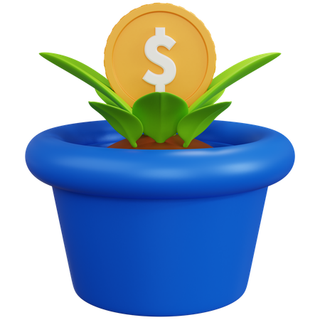 Planta de dinero  3D Icon