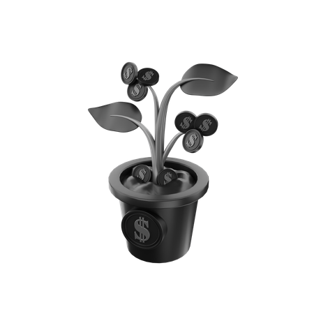 Planta de dinero  3D Icon