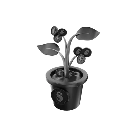 Planta de dinero  3D Icon