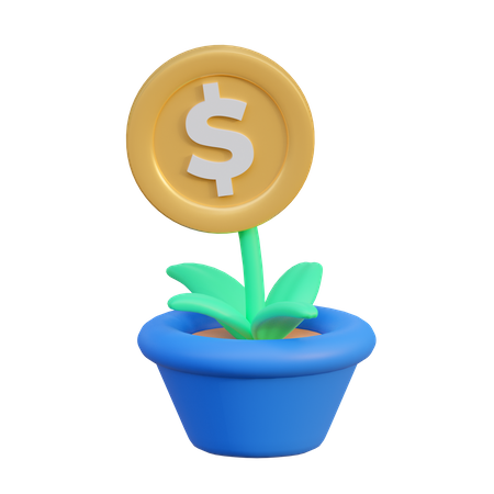 Planta de dinero  3D Icon