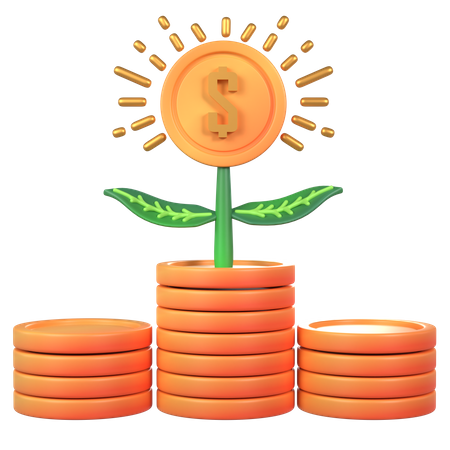 Planta de dinero  3D Icon