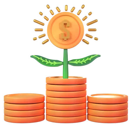 Planta de dinero  3D Icon